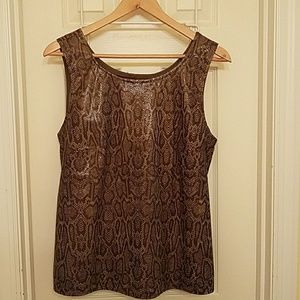 Double D Ranch leather tank top